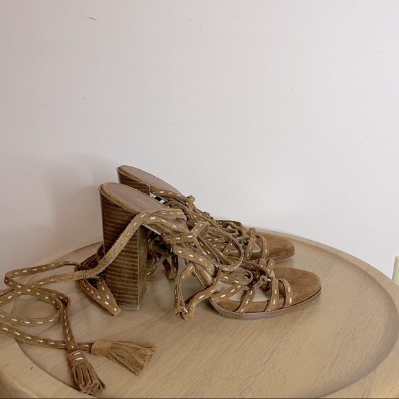 Michael Kors Shoes - NWT $119 Michael Kors Brown Strappy Lace Up Heels